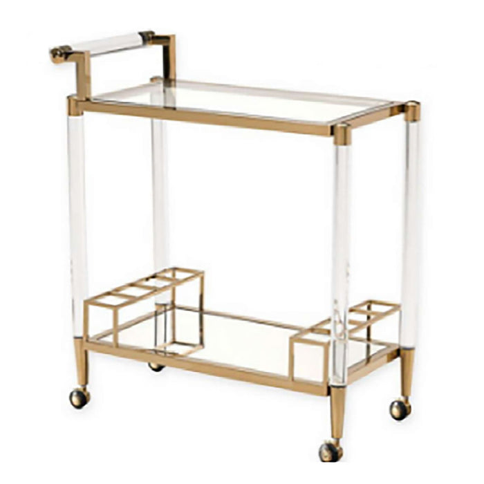 32" Lushley Acrylic Drink Cart - Clear / Frost