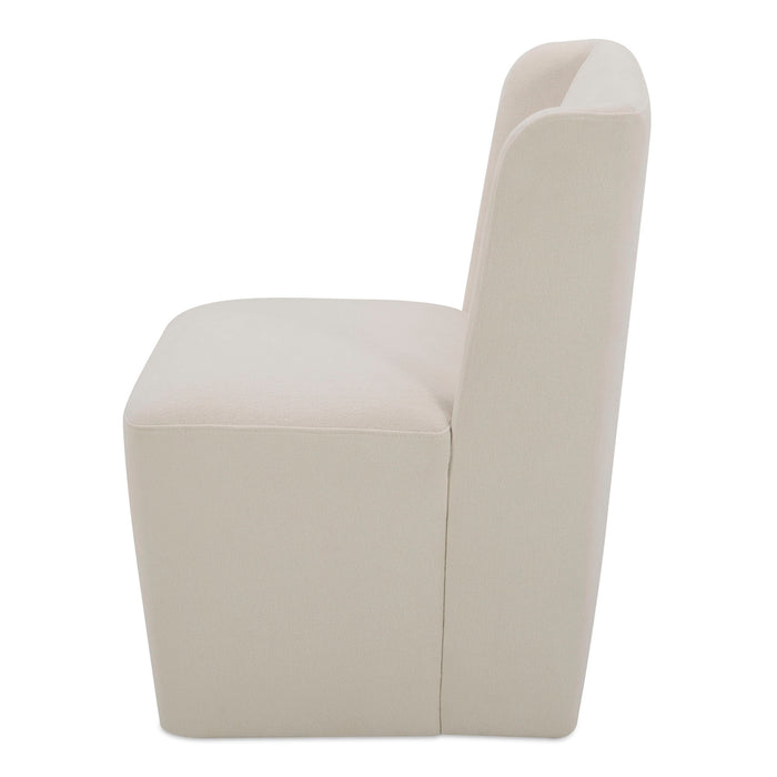 Cormac - Rolling Dining Chair Performance Fabric - Capri Ivory
