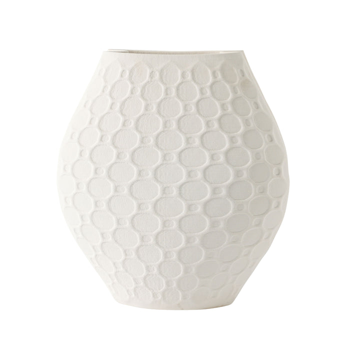 16" Elphantine 3D Printed Vase - Ivory / Beige