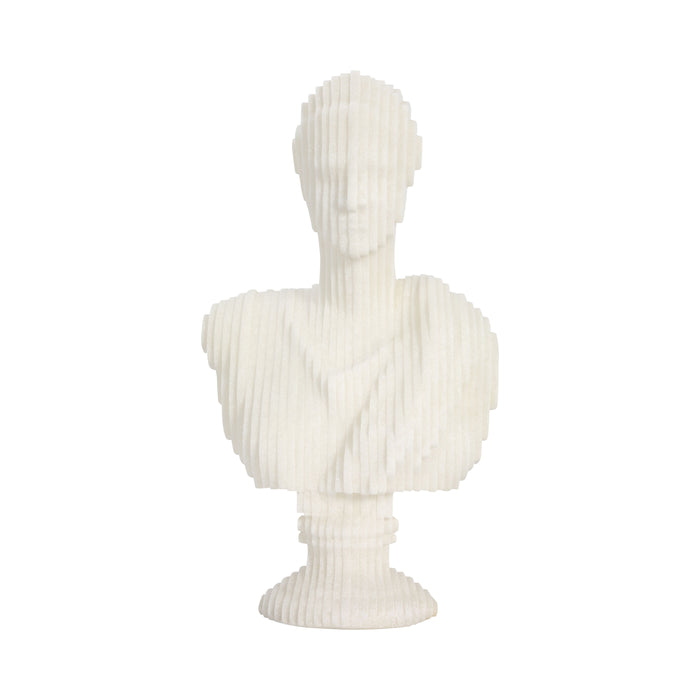 20" Darcy Quartz Resin Statuary - White