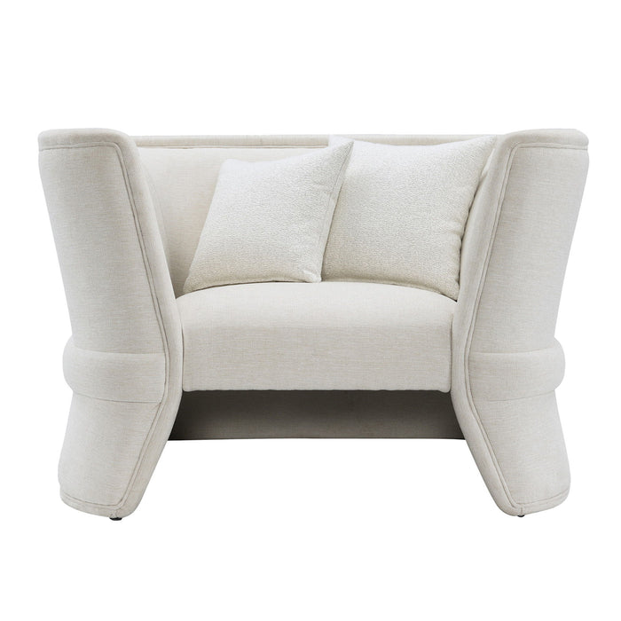 Preito Accent Chair - Ivory / Beige
