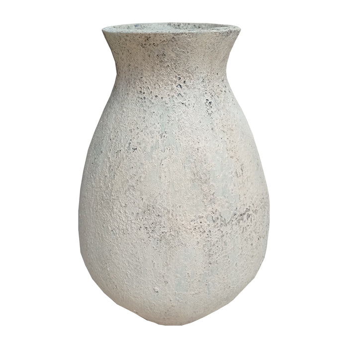 Terracotta 16" Organic Vase - Ivory