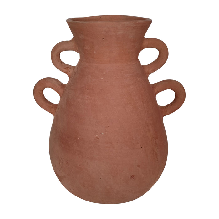 Organic Vase With 4 Handles - Natural