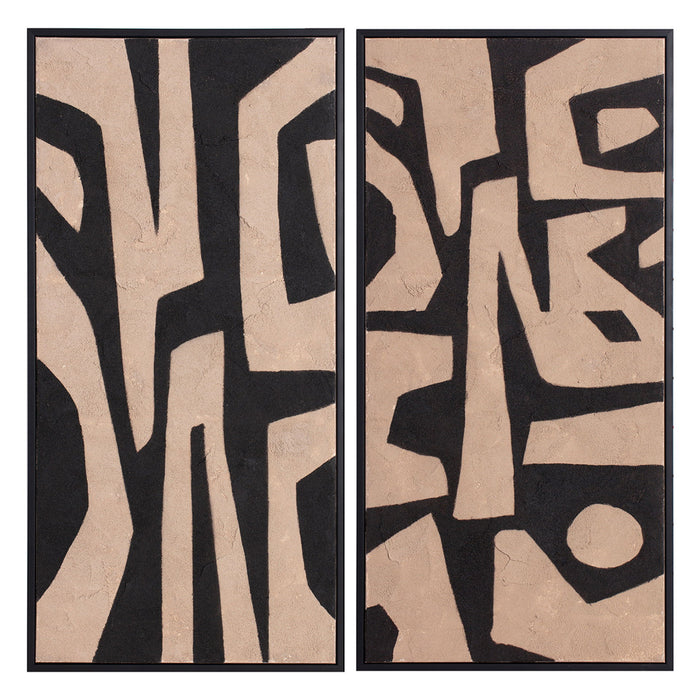 24" x 50" Tribeca Handpainted Art (Set of 2) - Multi