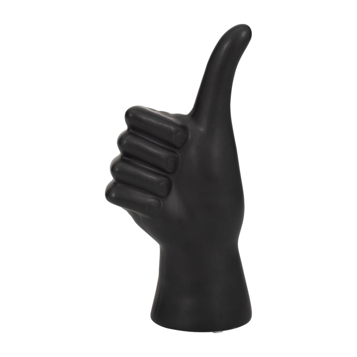 8" Thumbs Up Table Deco - Black