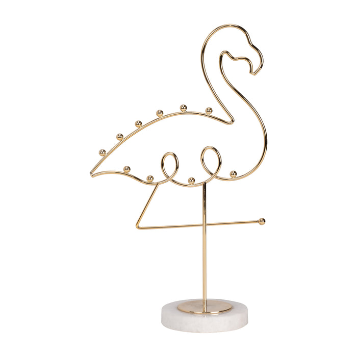 Metal Flamingo Rack 11" - Gold