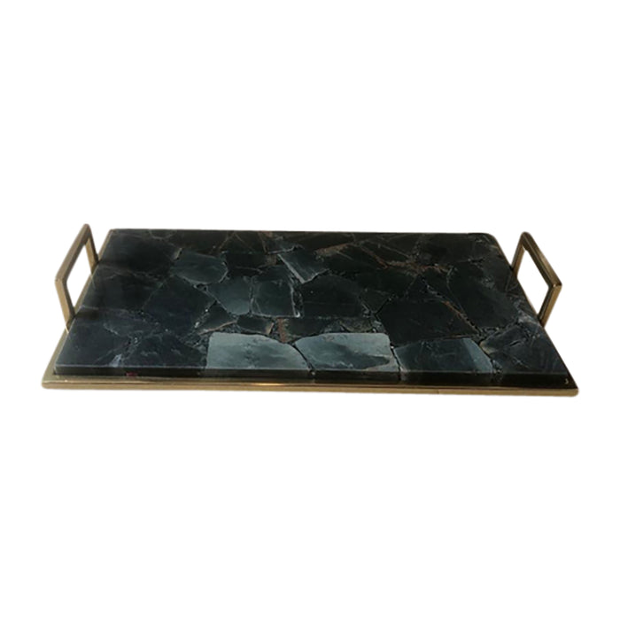 Timor Large Agate Tray - Green
