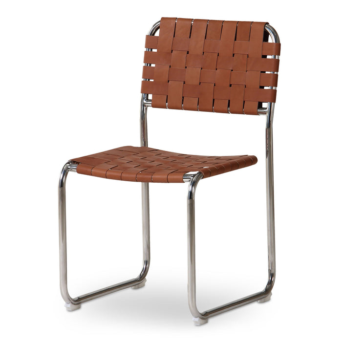 Moma - Stainless Steel Dining Chair (Set of 2) - Dark Brown