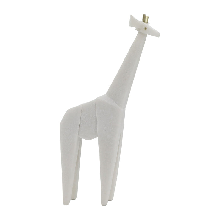 16" Andora Giraffe Statuary - White
