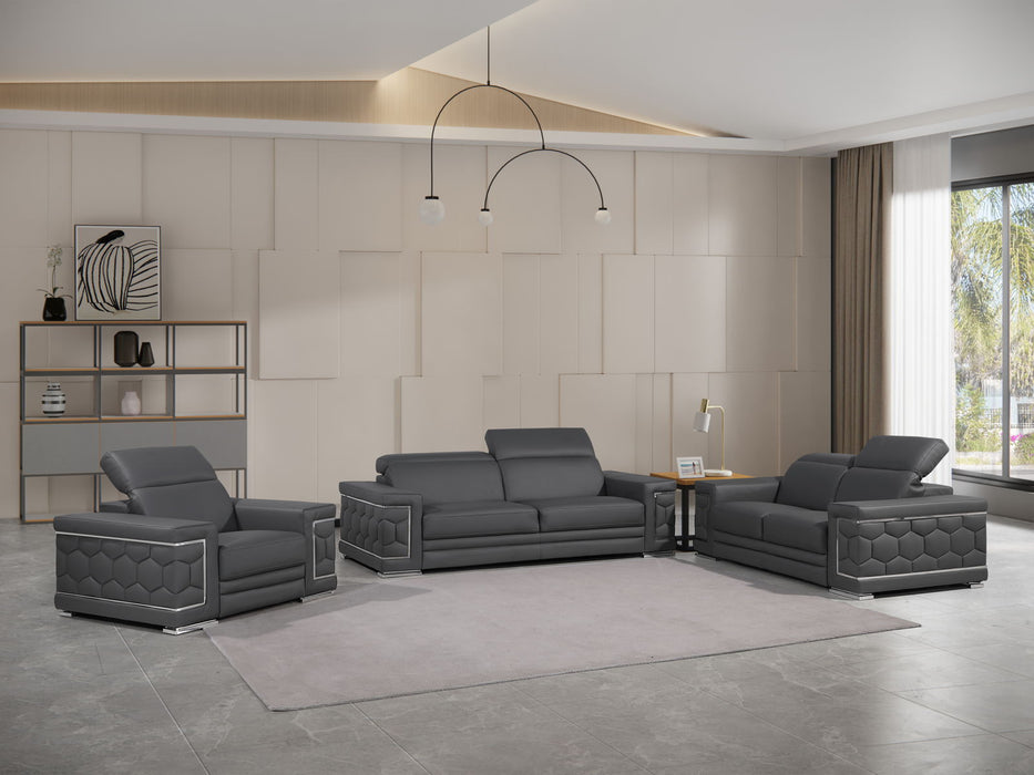 296 - Genuine Leather Living Room Set