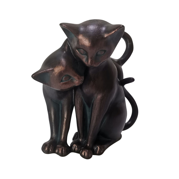 7" Cuddling Cats - Bronze