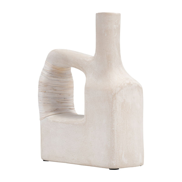 Ecomix Abstract Vase 13" - Antique White