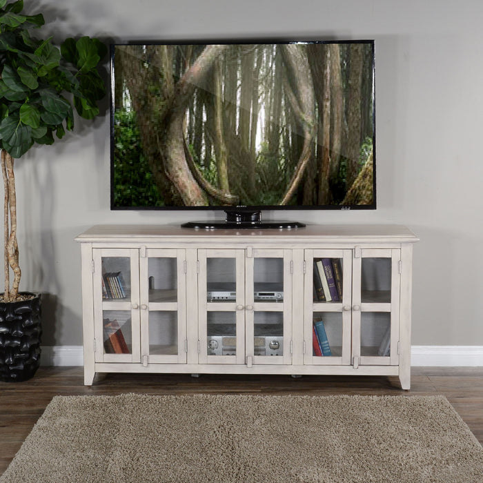 70" TV Console - Marble White