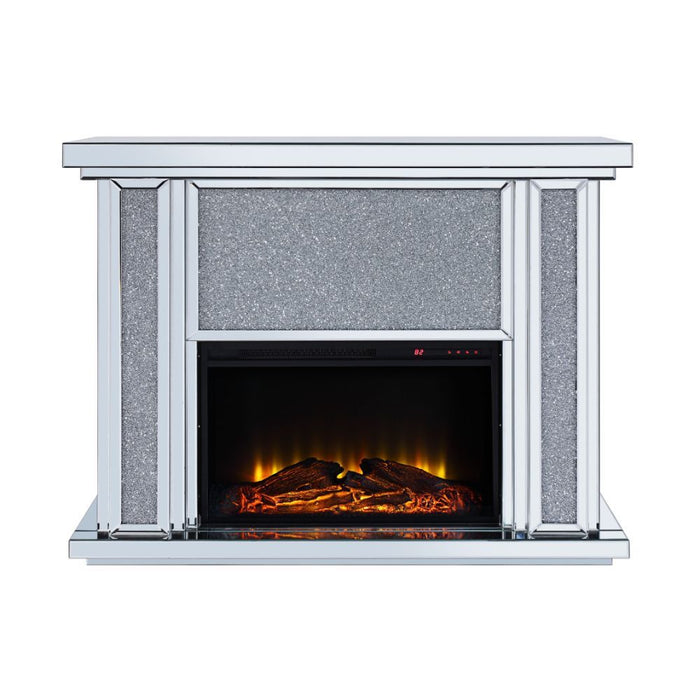 Nowles - Fireplace - Mirrored & Faux Stones