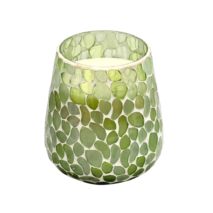 5" - 18 Oz Mosaic Scented Candle - Light Green