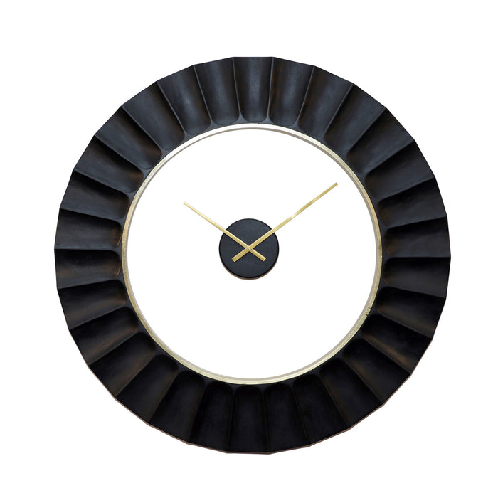 40" Fenn Wood Wall Clock - Black