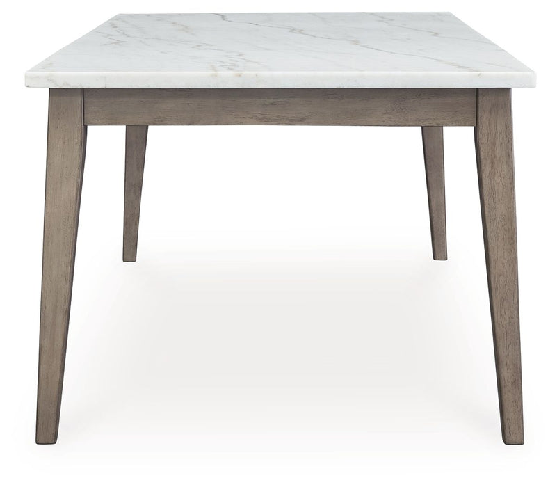 Loyaska - White / Brown - Rectangular Dining Room Table