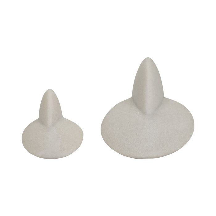 8 / 11" Ulises Abstract Object (Set of 2) - White