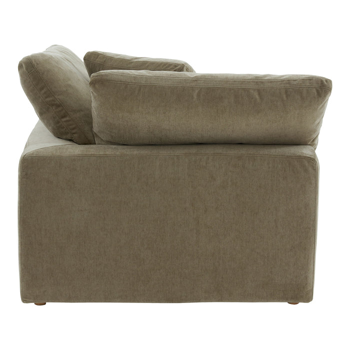 Clay - Corner Chair Performance Fabric - Light Brown