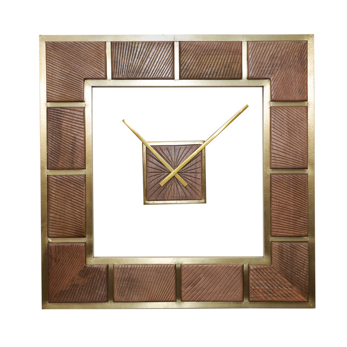 30" Ponce Wood Wall Clock - Brown