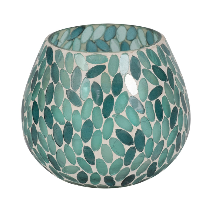 5" - 17 Oz Mosaic Scented Candle - Blue Multi