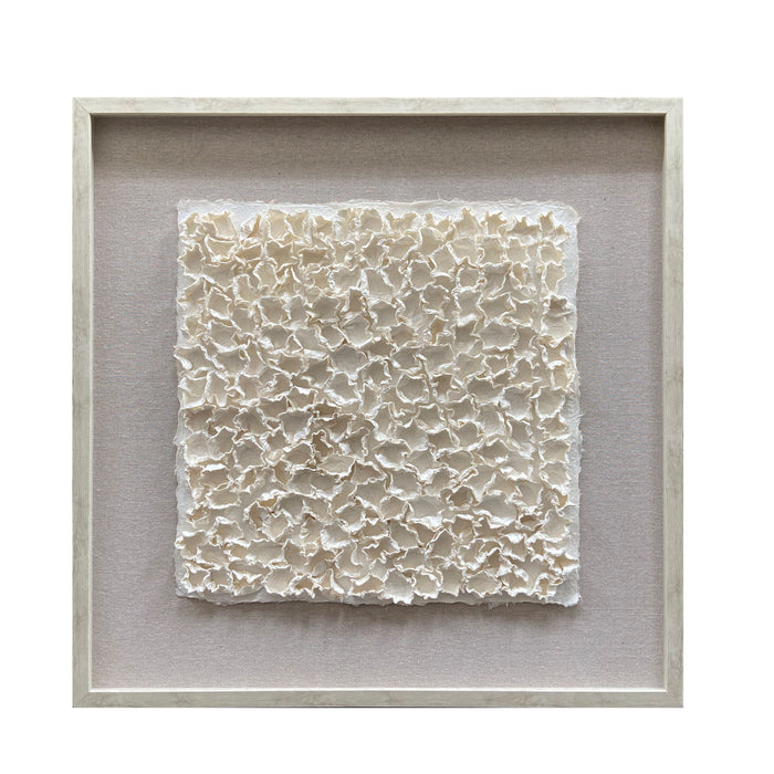 30" x 30" Hanssen Rice Paper Shadow Box Wall Decor - White