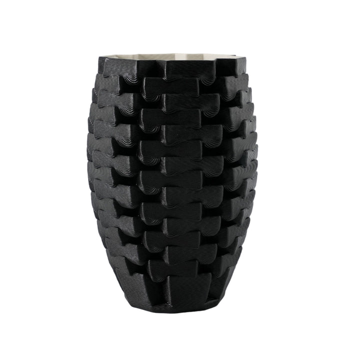 13" Ellesmere 3D Printed Vase - Black