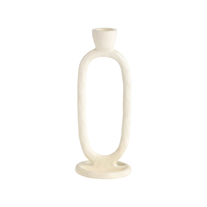 Open Oval Taper Candleholder - Cotton