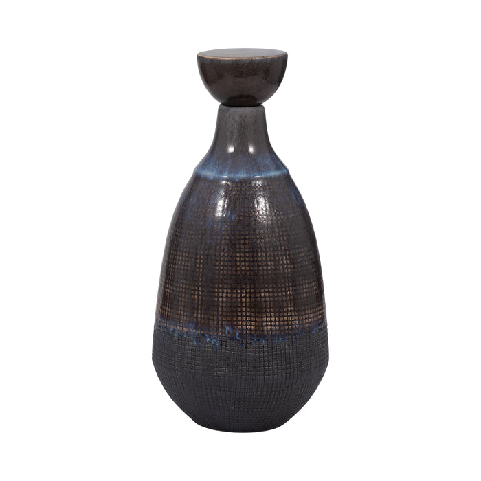 Neader Medium Ceramic Bottle - Dark Brown
