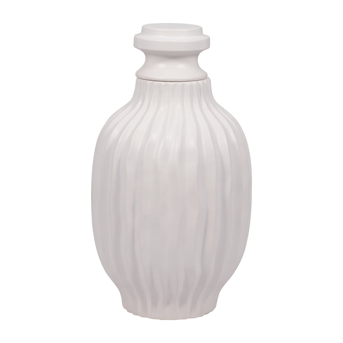 Fenton Large Ceramic Lidded Jar - White