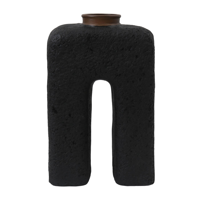 Ecomix Abstract Vase 15" - Black