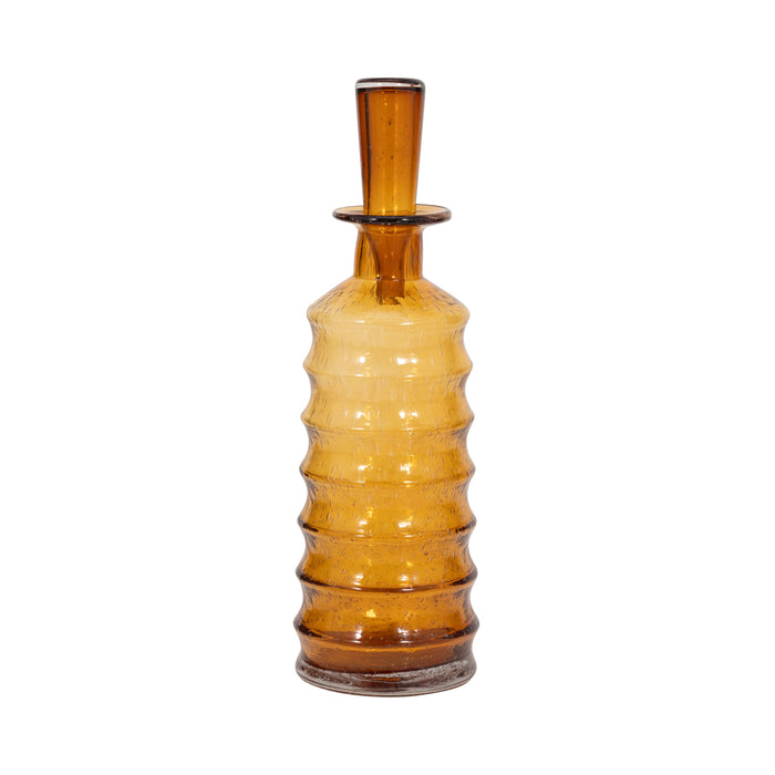 18" Clarimond Ridged Bottle - Amber