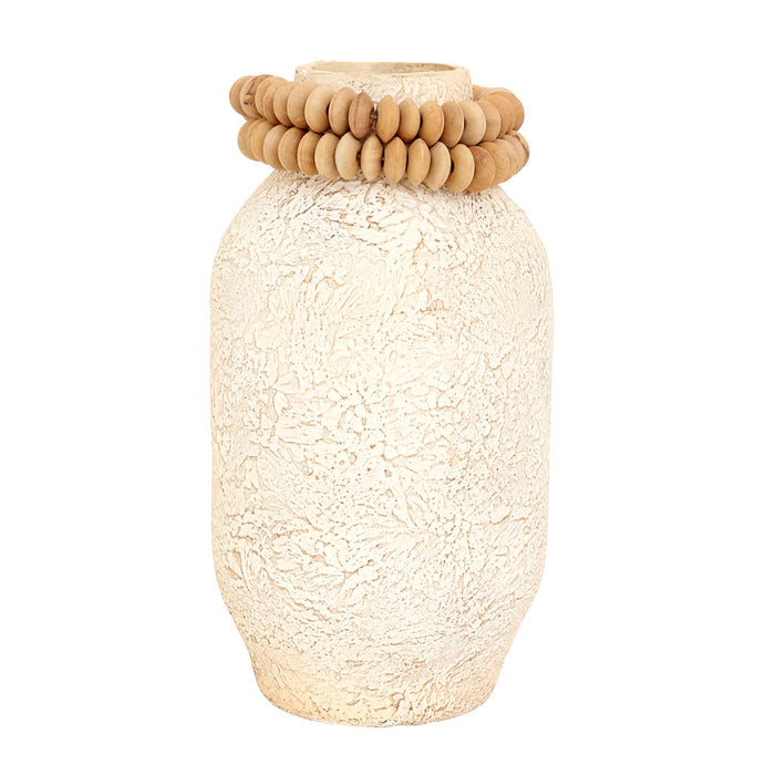 16" Albany Large Ecomix Vase - Ivory / Beige