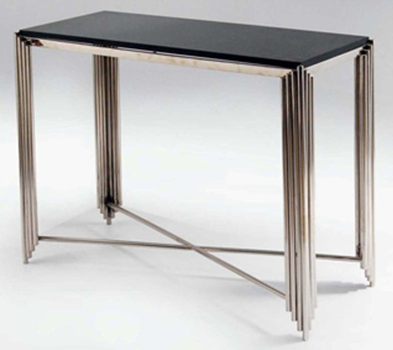 54" Aldine Stainless Steel Console Table - Gold