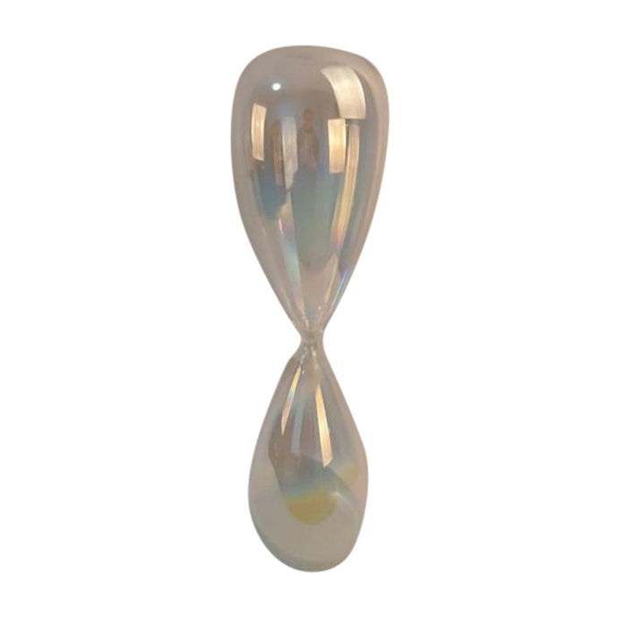 23" Cassandra Large Irridescent Hourglass - Clear / Frost