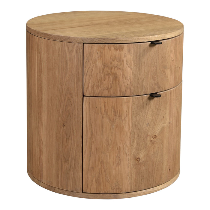 Theo - Two Drawer Nightstand - Light Brown