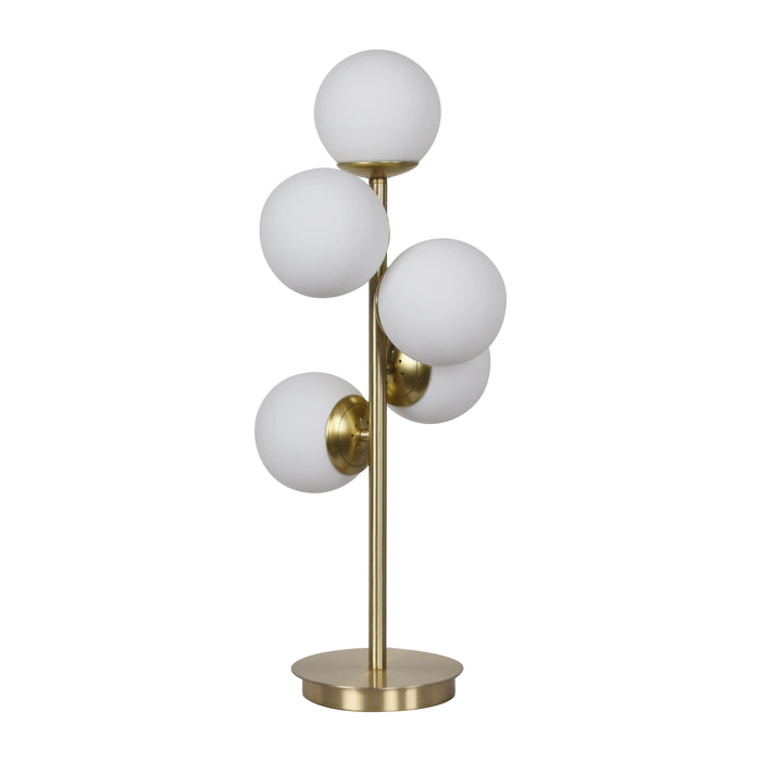 Glass 26" Frosted Globe Table Lamp - Gold