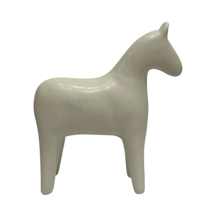 Ceramic Standing Horse - Cotton