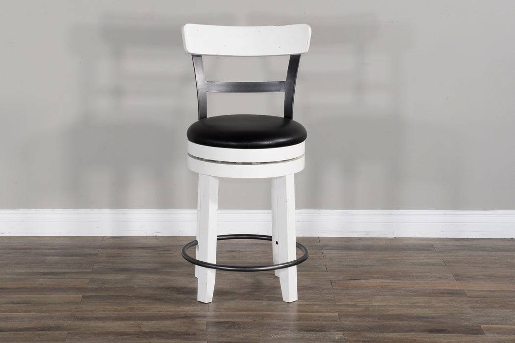 Carriage House - Barstool With Back & Swivel Cushion Seat
