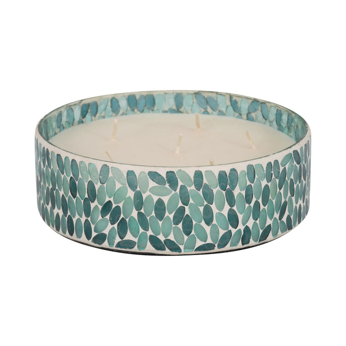 8" - 49 Oz Mosaic Bowl Scented Candle - Blue M