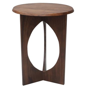 Wood 18" x 24" Modern Side Table - Dark Brown