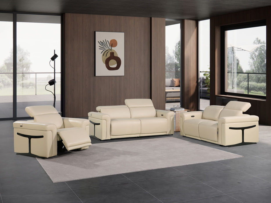 1126 - Top Grain Power Reclining Italian Leather Living Room Set
