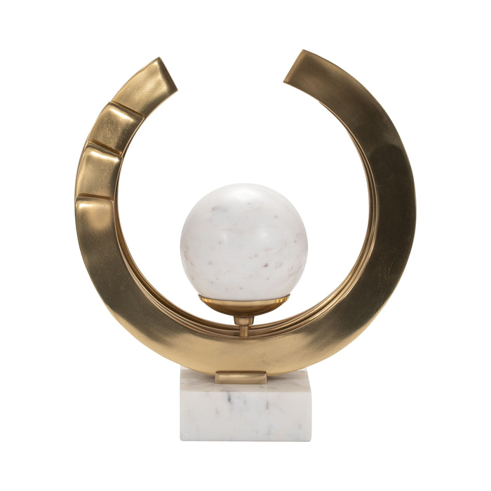 15" Larkin Marble Sphere Statuary - Gold