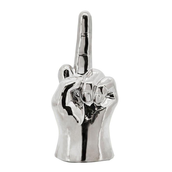 Dirty Finger Sign 8" - Silver