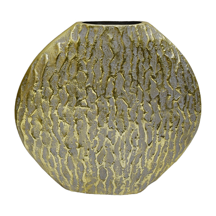 17" Utica Small Metal Vase - Gold