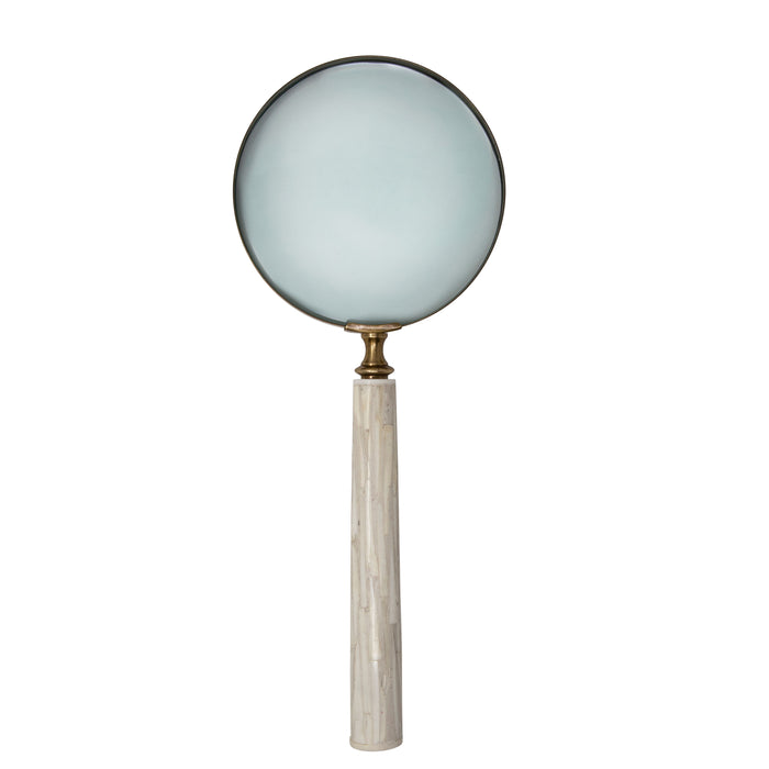 6" Magnifying In Resin Handle - Ivory