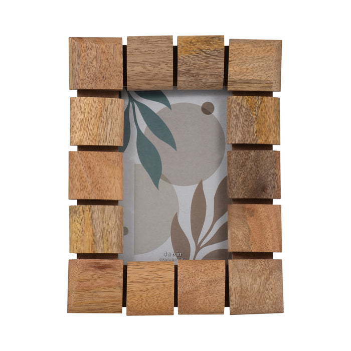 4" x 6" Blocks Photo Frame - Natural