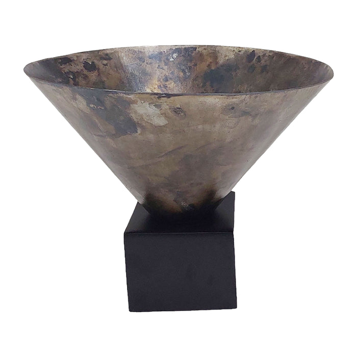 13" Cassendra Small Metal Vase - Gold