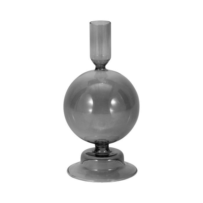 7" Bubble Taper Candle Holder - Smoke