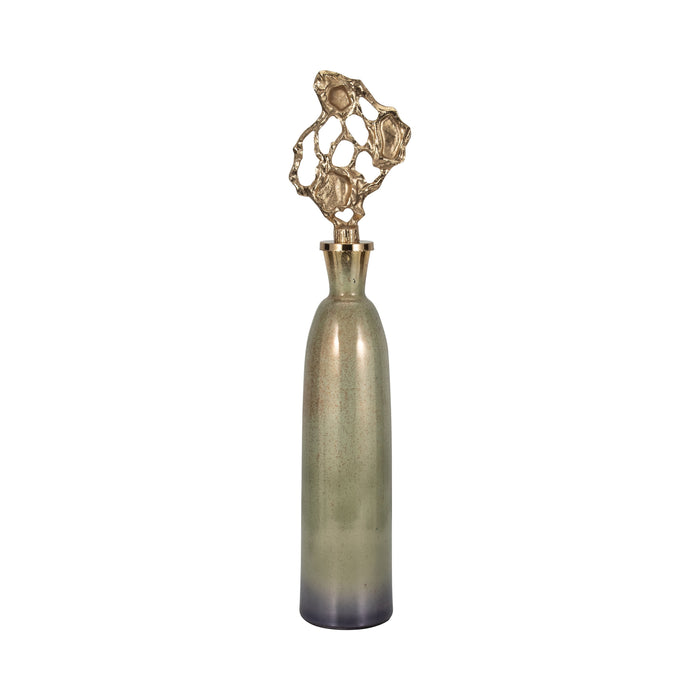 35" Anders Small Floor Bottle - Gold